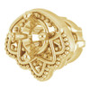 Accented Pendant Mounting in 14 Karat Yellow Gold for Round Stone, 0.98 grams