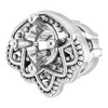 Accented Pendant Mounting in Sterling Silver for Round Stone, 0.78 grams