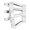 Accented Pendant Mounting in Sterling Silver for Round Stone, 0.78 grams