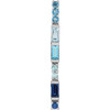 Baguette Bar Necklace or Slide Pendant Mounting in 14 Karat White Gold for Straight baguette Stone, 0.83 grams