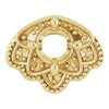 Accented Pendant Mounting in 18 Karat Yellow Gold for Round Stone, 1.17 grams