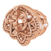 Accented Pendant Mounting in 18 Karat Rose Gold for Round Stone, 1.17 grams