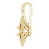 Halo Style Pendant Mounting in 10 Karat Yellow Gold for Round Stone, 0.83 grams