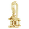 Accented Pendant Mounting in 14 Karat Yellow Gold for Round Stone, 0.54 grams