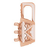 Halo Style Pendant Mounting in 10 Karat Rose Gold for Round Stone, 1.51 grams