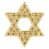 Star of David Necklace or Pendant Mounting in 14 Karat Yellow Gold for Round Stone, 0.94 grams
