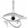 Eye of Horus Necklace or Pendant Mounting in Sterling Silver for Round Stone, 1.12 grams