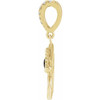 Eye of Horus Necklace or Pendant Mounting in 14 Karat Yellow Gold for Round Stone, 1.4 grams