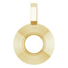 Bezel Set Solitaire Pendant Mounting in 10 Karat Yellow Gold for Round Stone, 0.7 grams