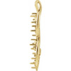 Accented Family Freeform Necklace or Pendant Mounting in 14 Karat Yellow Gold for Square Stone, 1.06 grams