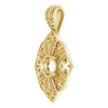 Vintage Inspired Pendant Mounting in 18 Karat Yellow Gold for Round Stone, 1.69 grams