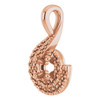 Accented Pendant Mounting in 10 Karat Rose Gold for Round Stone, 1.57 grams