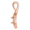 Accented Pendant Mounting in 10 Karat Rose Gold for Round Stone, 1.57 grams