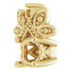 Accented Pendant Mounting in 18 Karat Yellow Gold for Round Stone, 0.94 grams
