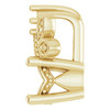 Accented Pendant Mounting in 18 Karat Yellow Gold for Round Stone, 0.94 grams
