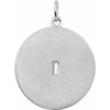 Accented Disc Necklace or Pendant Mounting in Sterling Silver for Marquise Stone, 1.34 grams
