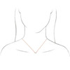 Baguette Solitaire Necklace or Center Mounting in Platinum for Straight baguette Stone, 0.2 grams