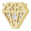 Tiny Diamond Necklace or Center Mounting in 14 Karat Yellow Gold for Round Stone, 2.16 grams