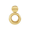 Accented Necklace or Slide Pendant Mounting in 14 Karat Yellow Gold for Round Stone, 0.31 grams