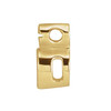 Accented Necklace or Slide Pendant Mounting in 14 Karat Yellow Gold for Round Stone, 0.31 grams