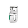 Accented Necklace or Slide Pendant Mounting in 14 Karat White Gold for Round Stone, 0.31 grams