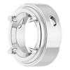 Solitaire Pendant Mounting in 18 Karat White Gold for Oval Stone, 6.75 grams