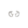 Accented Earrings Mounting in Platinum for Round Stone, 2.82 grams