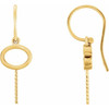 Accented Pearl Earrings Mounting in 14 Karat Yellow Gold for Pearl Stone, 0.98 grams.