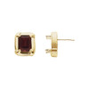 Emerald 4 Prong Earrings Mounting in 10 Karat Yellow Gold for Emerald Stone, 1.67 grams