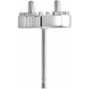 Round 4 Prong Halo Style Earrings Mounting in Platinum for Round Stone, 1.21 grams