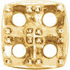 Cluster Earrings Mounting in 14 Karat Yellow Gold for Round Stone, 0.86 grams