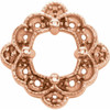 Cushion 4 Prong Vintage Inspired Earrings Mounting in 14 Karat Rose Gold for Cushion Stone, 1.41 grams