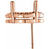 Accented Earrings Mounting in 14 Karat Rose Gold for Cushion Stone, 3.44 grams