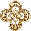 Clover Earrings Mounting in 14 Karat Yellow Gold for Round Stone, 1.89 grams