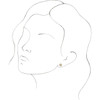 Star Earrings Mounting in 14 Karat White Gold for Round Stone, 0.4 grams