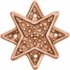 Star Earrings Mounting in 14 Karat Rose Gold for Round Stone, 0.41 grams