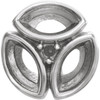 Cluster Earrings Mounting in 14 Karat White Gold for Marquise Stone, 0.52 grams