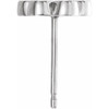 Cluster Earrings Mounting in 14 Karat White Gold for Round Stone, 0.64 grams