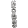 Accented Hoop Earrings Mounting in 14 Karat White Gold for Round Stone, 0.96 grams