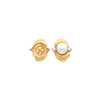 Mabé Pearl Earrings Mounting in Sterling Silver for Pearl Stone, 0.92 grams