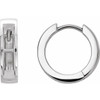 Channel Set Hoop Earrings Mounting in Platinum for Square Stone, 2.91 grams