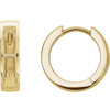 Channel Set Hoop Earrings Mounting in 14 Karat Yellow Gold for Square Stone, 1.97 grams