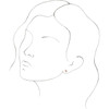 Round Bezel Set Stud Earrings Mounting in 14 Karat Rose Gold for Round Stone, 0.93 grams