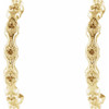 Accented Hoop Earrings Mounting in 14 Karat Yellow Gold for Round Stone, 0.78 grams