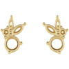 Multi Shape Earrings Mounting in 14 Karat Yellow Gold for N/a Stone, 0.47 grams