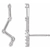 Constellation Ear Climbers Mounting in Sterling Silver for Round Stone, 0.46 grams