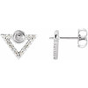 Pearl Geometric Earrings Mounting in Sterling Silver for Pearl Stone, 1.49 grams