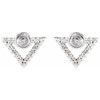 Pearl Geometric Earrings Mounting in Sterling Silver for Pearl Stone, 1.49 grams