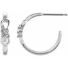 Infinity Inspired Hoop Earrings Mounting in 14 Karat White Gold for N/a Stone, 1.13 grams