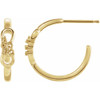 Infinity Inspired Hoop Earrings Mounting in 14 Karat Yellow Gold for N/a Stone, 1.17 grams